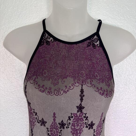 Vintage Y2K Dress Womens Medium Ombre Maxi Halter Whimsigoth 90s Prom Bodycon - Picture 5 of 14